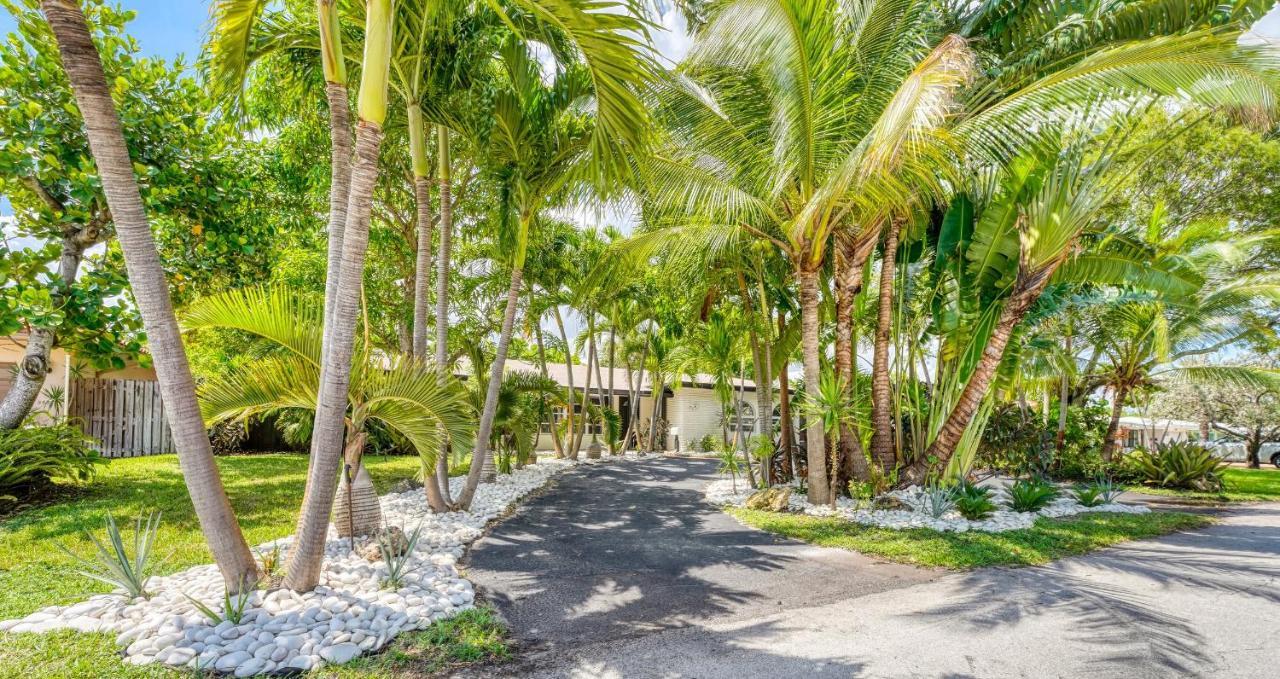 Luxury Tropical Oasis! Huge Saltwater Pool! 1 Mile To Beach! Villa Fort Lauderdale Exterior photo